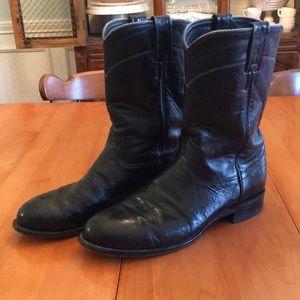 Vintage Larry Mahan soft ostrich cowboy boots